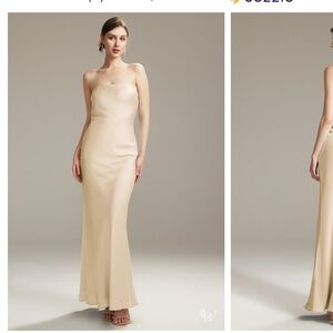 Champagne Strapless Dress